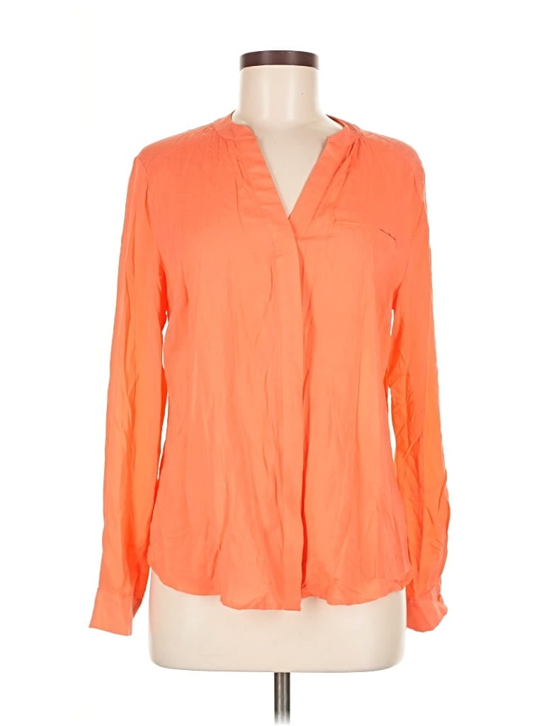 Pre-owned Worthington Long Sleeve Blouse In Orange