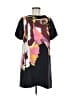 Tibi 100% Silk Graphic Black Casual Dress Size 6 - photo 1