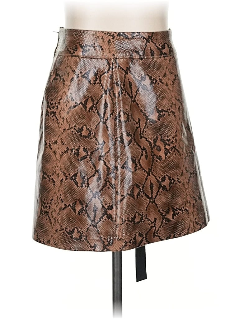 Pre-owned Blanknyc Blank Nyc Faux Leather Skirt In Brown