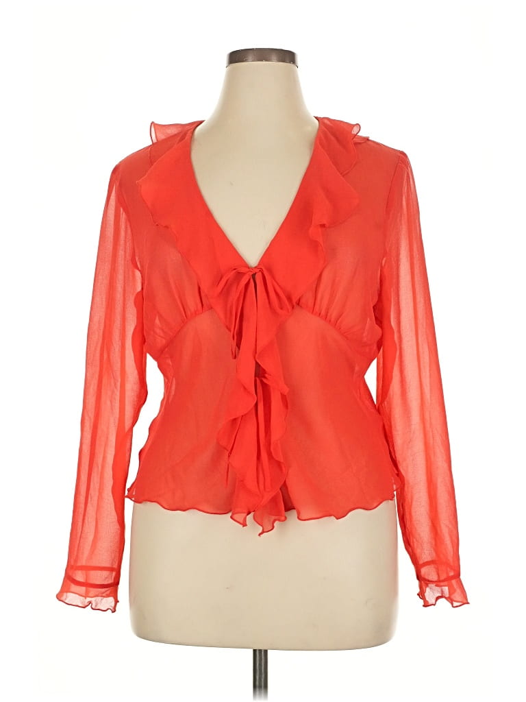 Pre-owned Wilfred 3/4 Sleeve Blouse In Red
