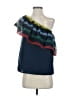 Pearl By Lela Rose 100% Polyester Blue Sleeveless Top Size S - photo 1