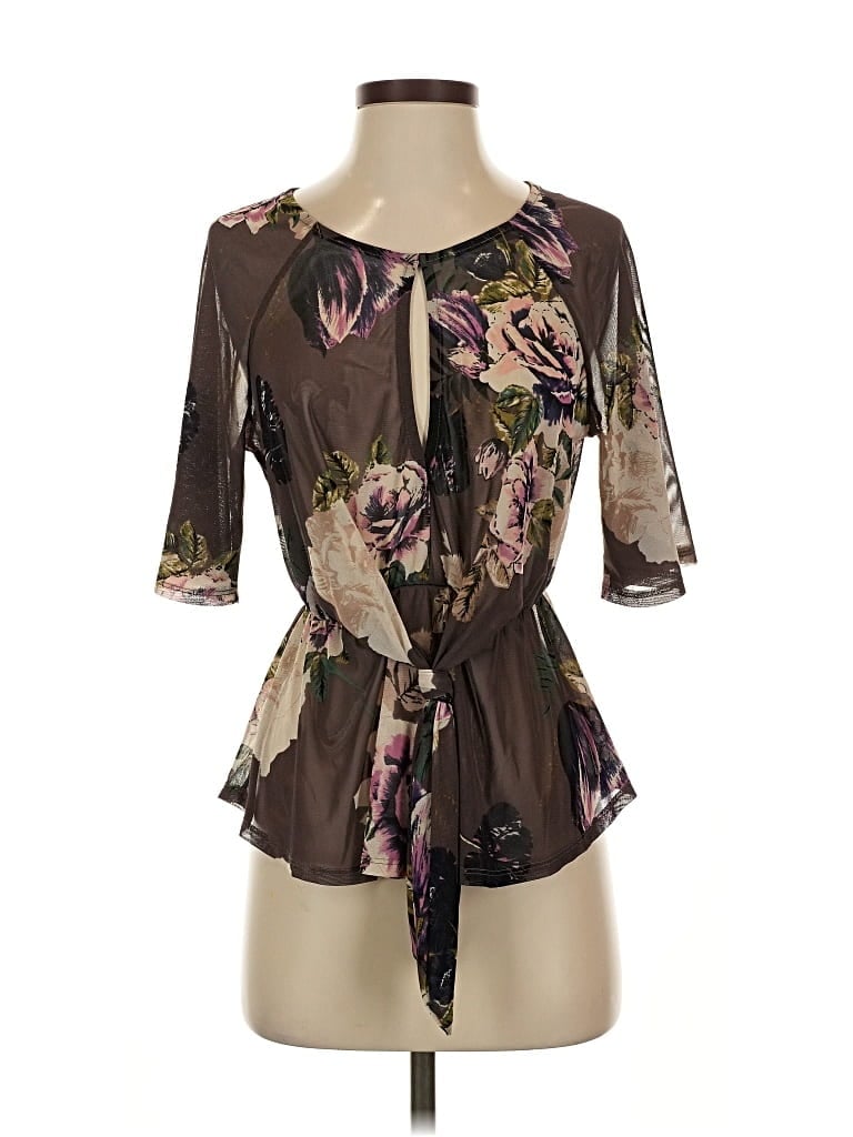 Pre-owned Daytrip 3/4 Sleeve Blouse In Gray