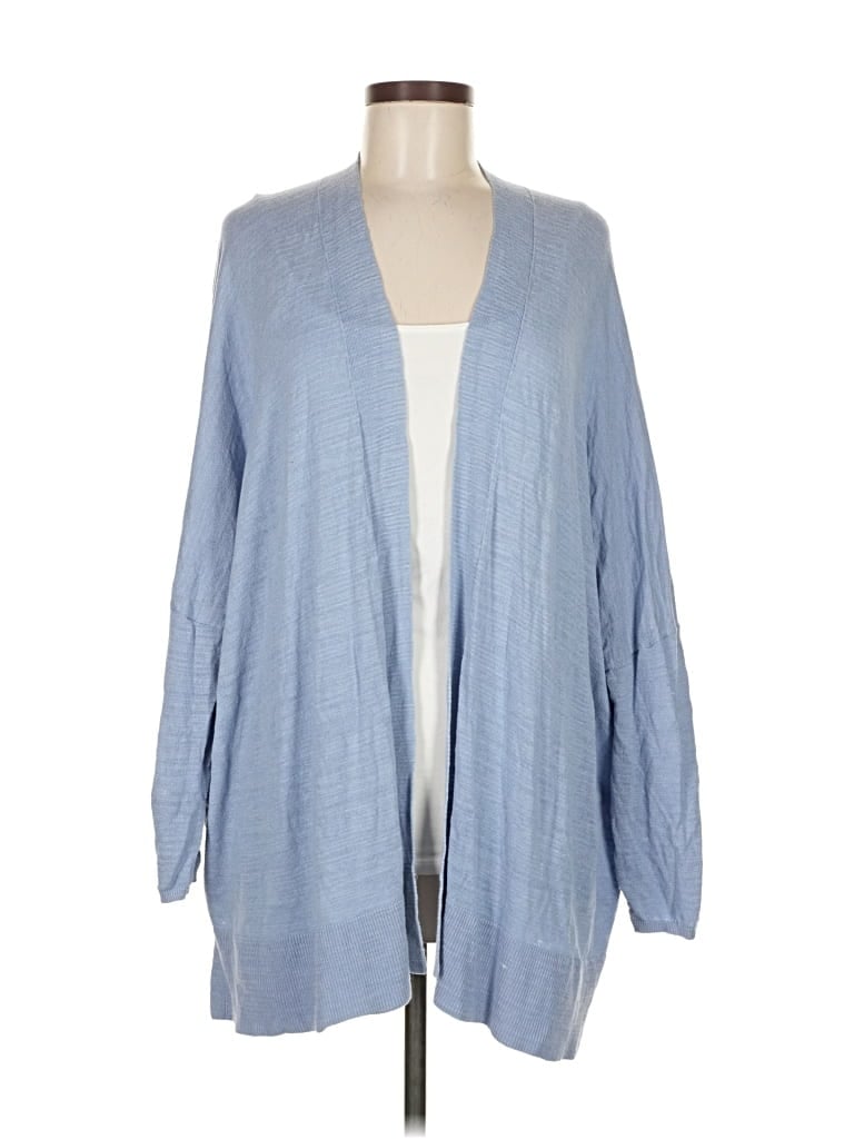 Pre-owned Ann Taylor Loft Cardigan Sweater In Blue