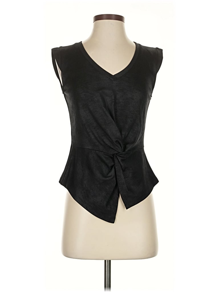 Pre-owned Drew Sleeveless Blouse In Black
