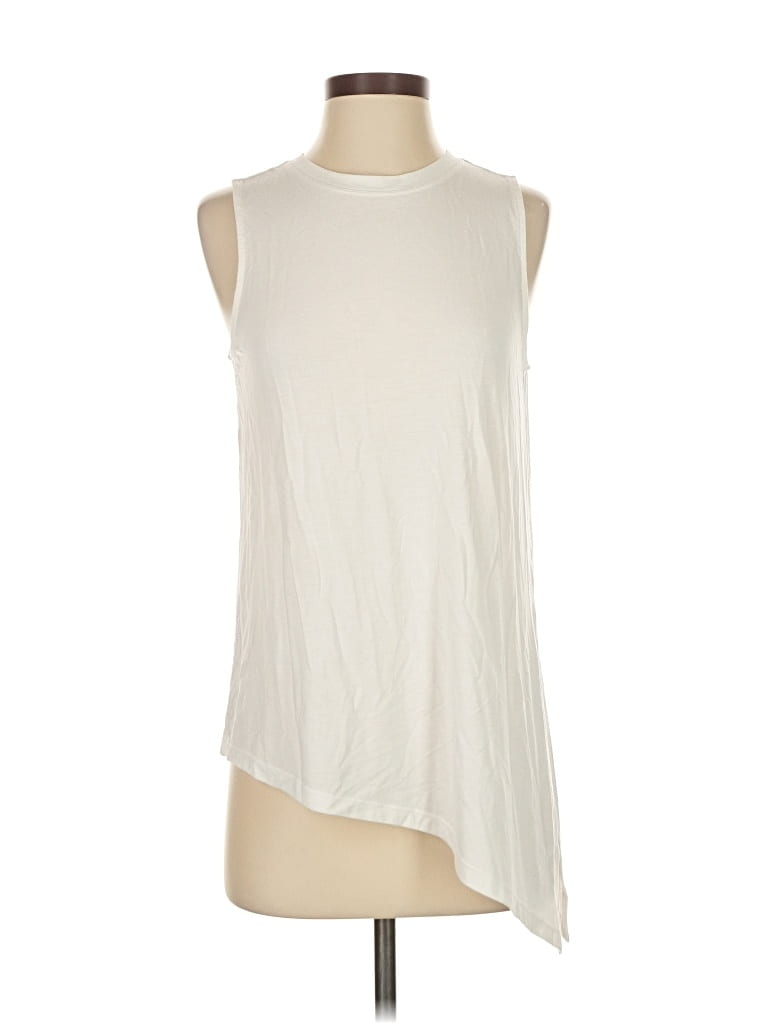 Pre-owned Athleta Sleeveless T-shirt In White