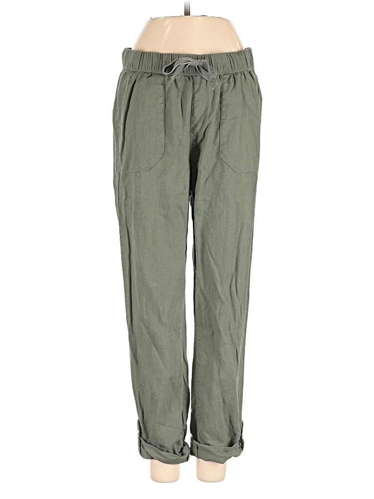 Pre-owned Roxy Linen Pants In Green