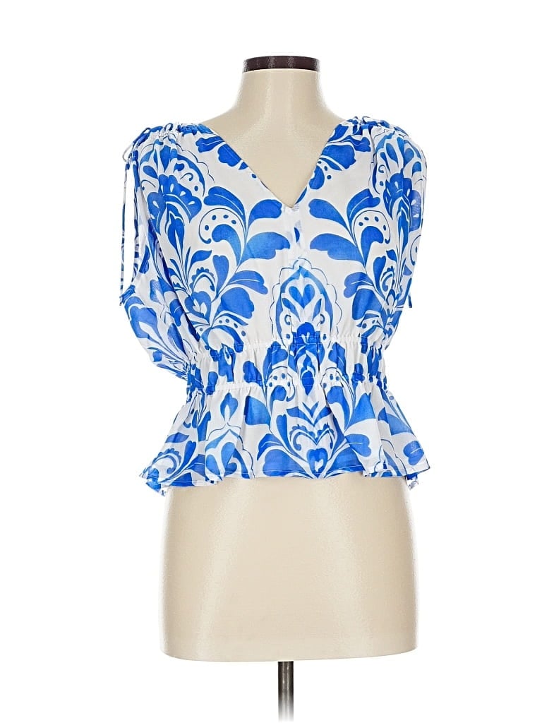 Pre-owned Ann Taylor Short Sleeve T-shirt In Blue