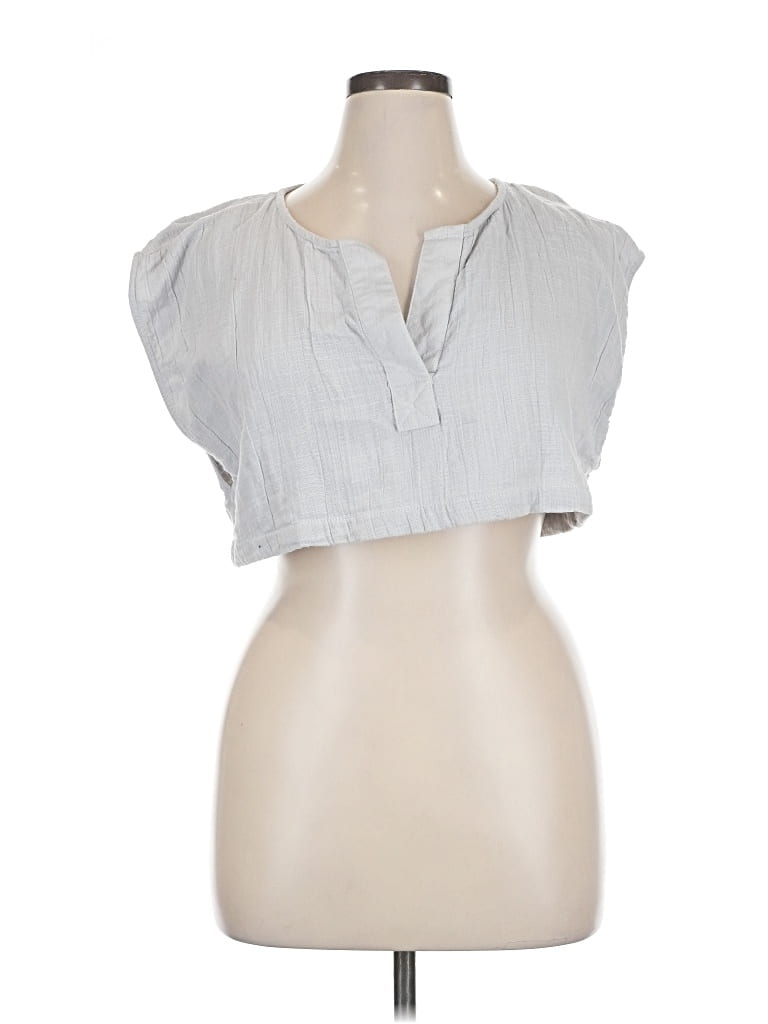 Pre-owned Free People Sleeveless Blouse In Gray