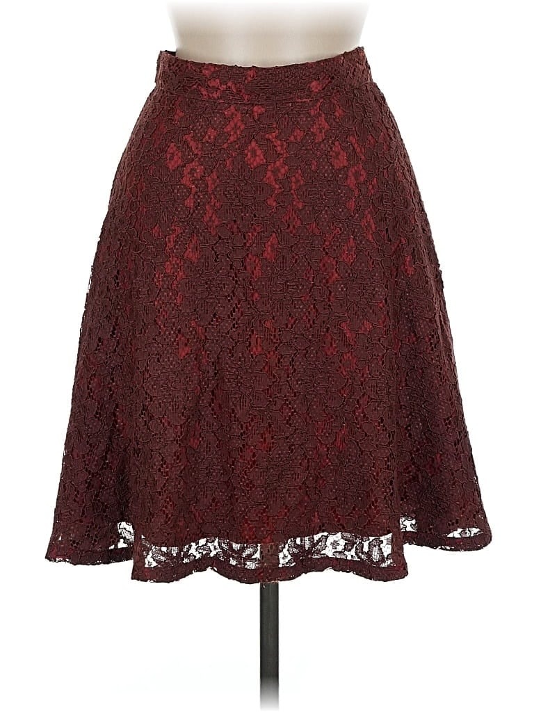 Pre-owned Assorted Brands Formal Skirt In Burgundy