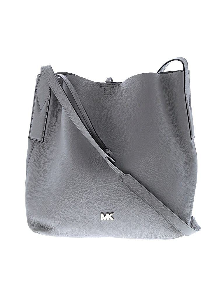 Pre-owned Michael Michael Kors Leather Crossbody Bag In Gray