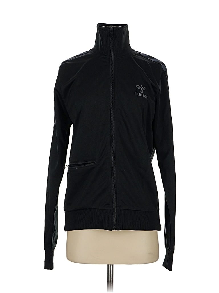 Pre-owned Hummel Zip Up Hoodie In Black