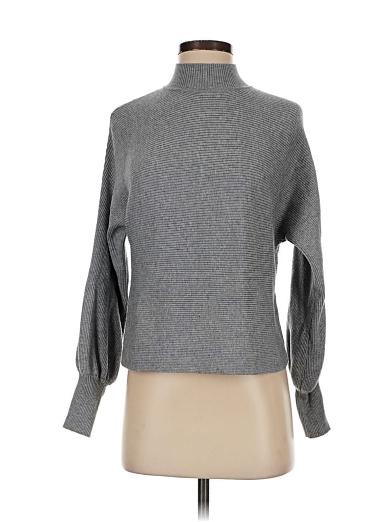 Pre-owned T Tahari Turtleneck Sweater In Gray