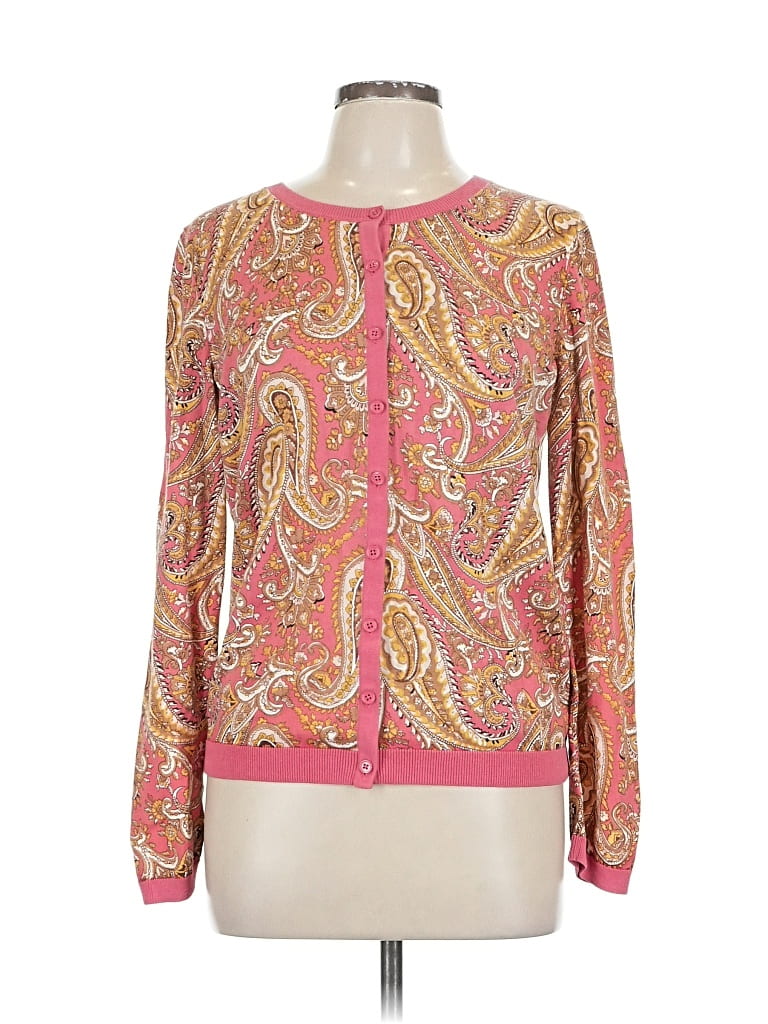 Pre-owned Talbots Cardigan Sweater In Pink