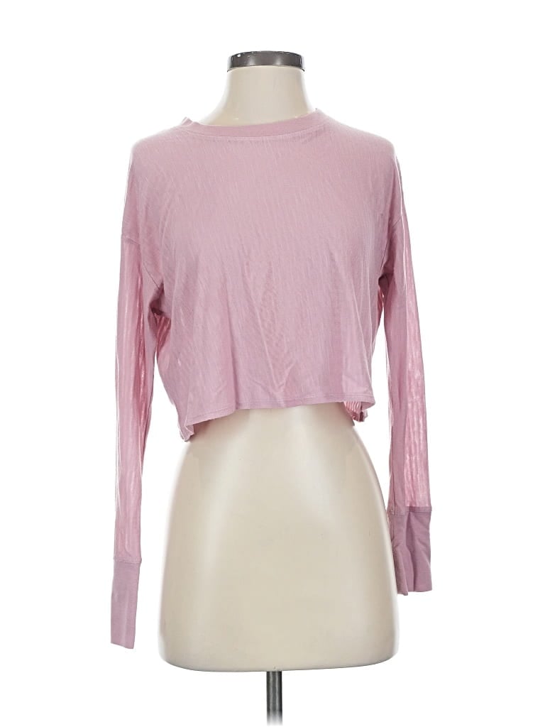 Pre-owned Uniquely Lorna Jane Long Sleeve T-shirt In Pink