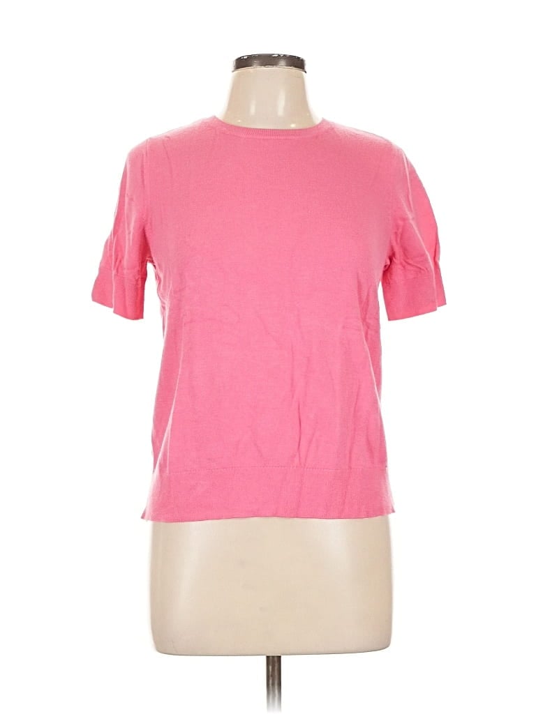 Pre-owned Ann Taylor Factory Short Sleeve T-shirt In Pink