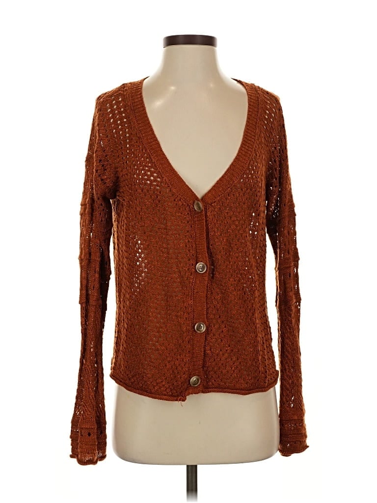 Pre-owned Lc Lauren Conrad Cardigan Sweater In Brown