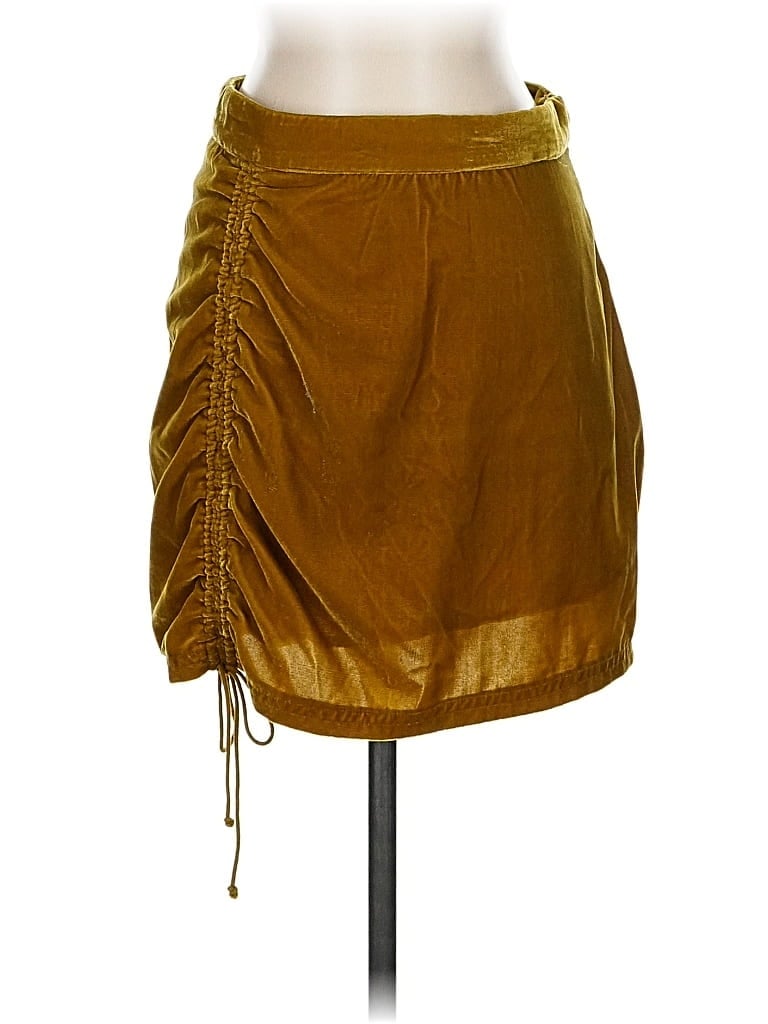 Pre-owned Free People Casual Skirt In Gold