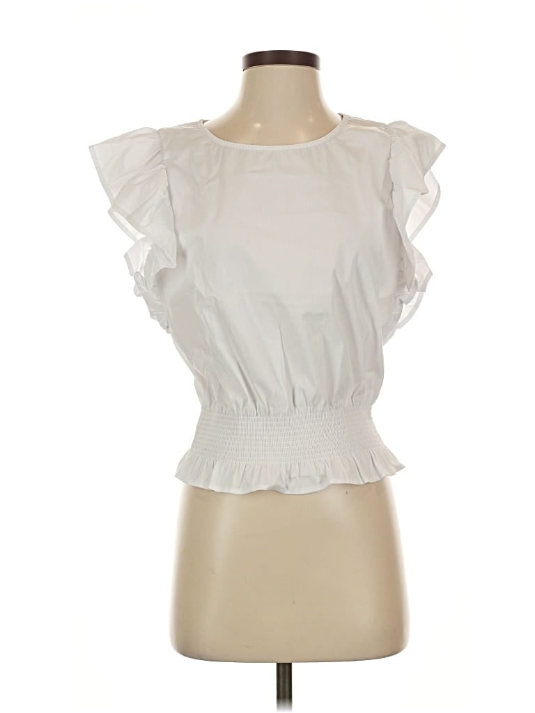 Pre-owned Laundry By Shelli Segal Sleeveless Blouse In White