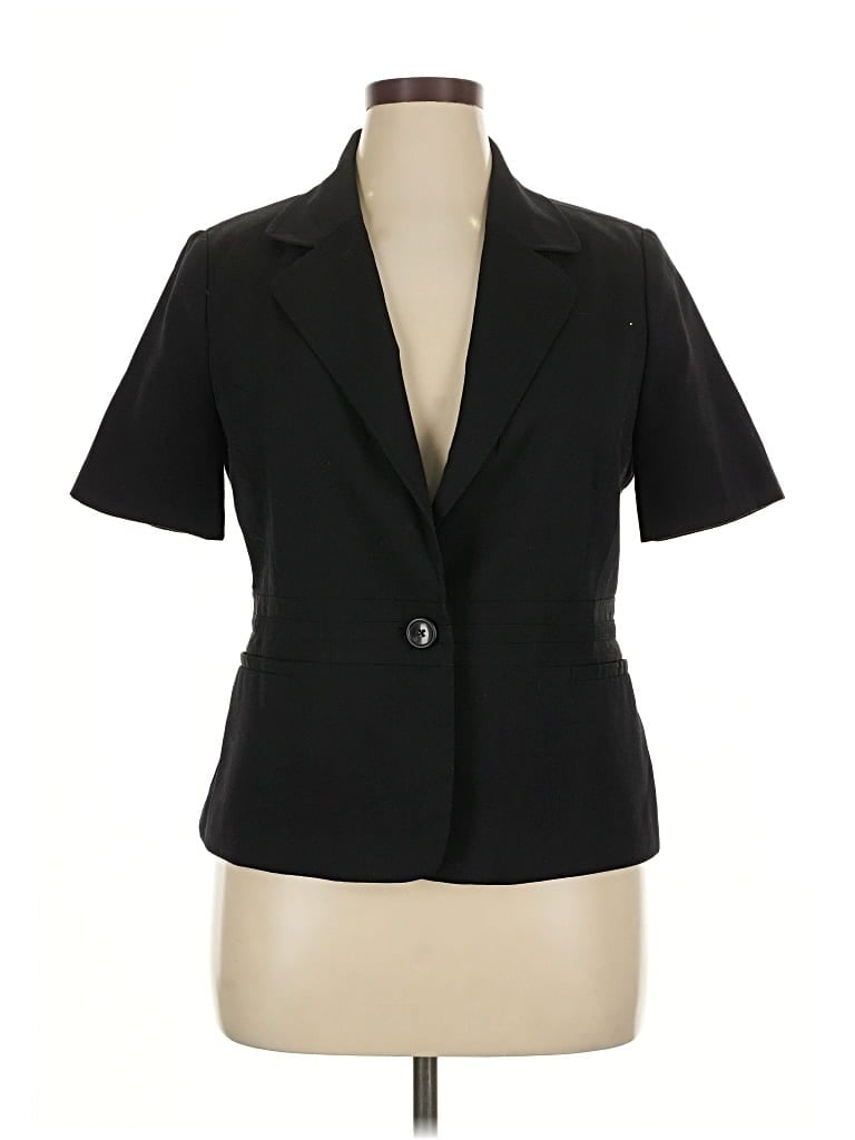 Pre-owned Rafaella Blazer Jacket In Black