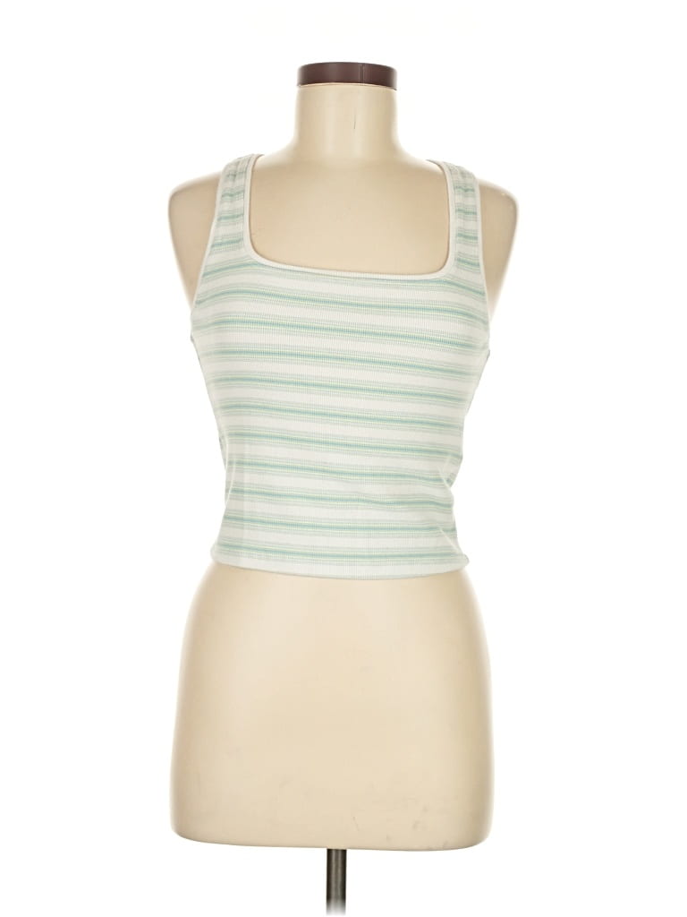 Pre-owned American Eagle Outfitters Tank Top Green Square Neckline Tops