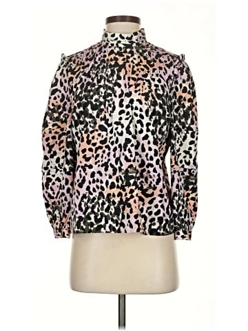 Veronica Beard Long Sleeve Silk Top (view 1)