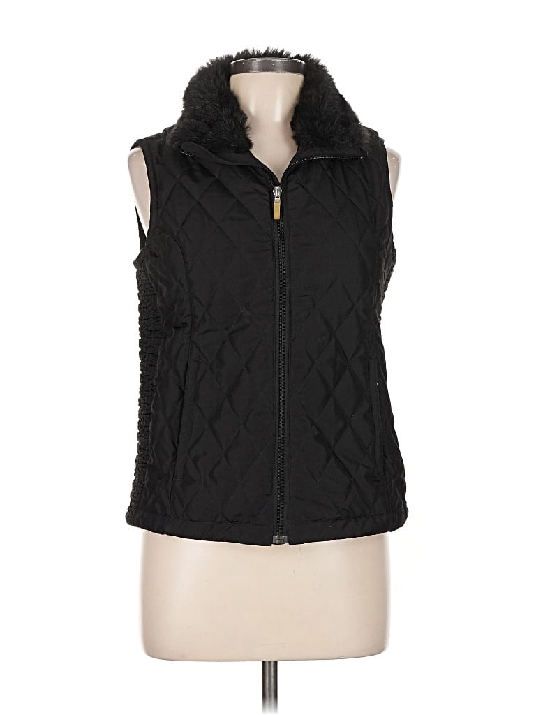 Pre-owned Straight Down Vest In Black