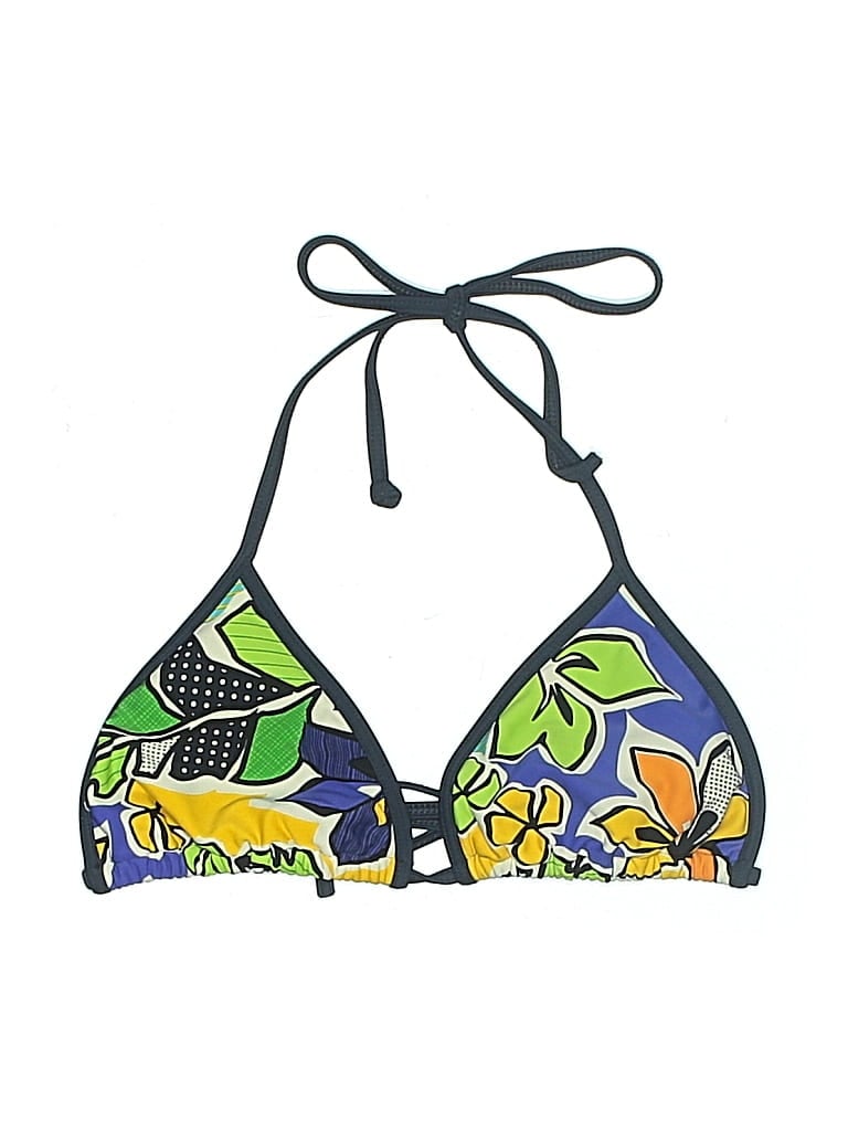 Pre-owned Body Glove Swimsuit Top Blue Print Pattern Swimwear