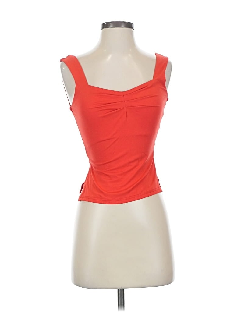 Pre-owned Unbranded Tank Top Red Strapless Neckline Tops