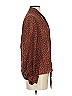 Theory 100% Silk Animal Print Brown Long Sleeve Silk Top Size P (petite) - photo 4