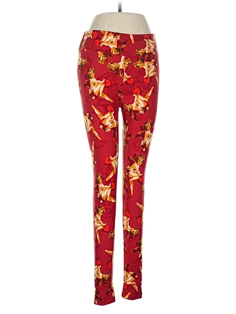 Pre-owned Lularoe Casual Pants In Red