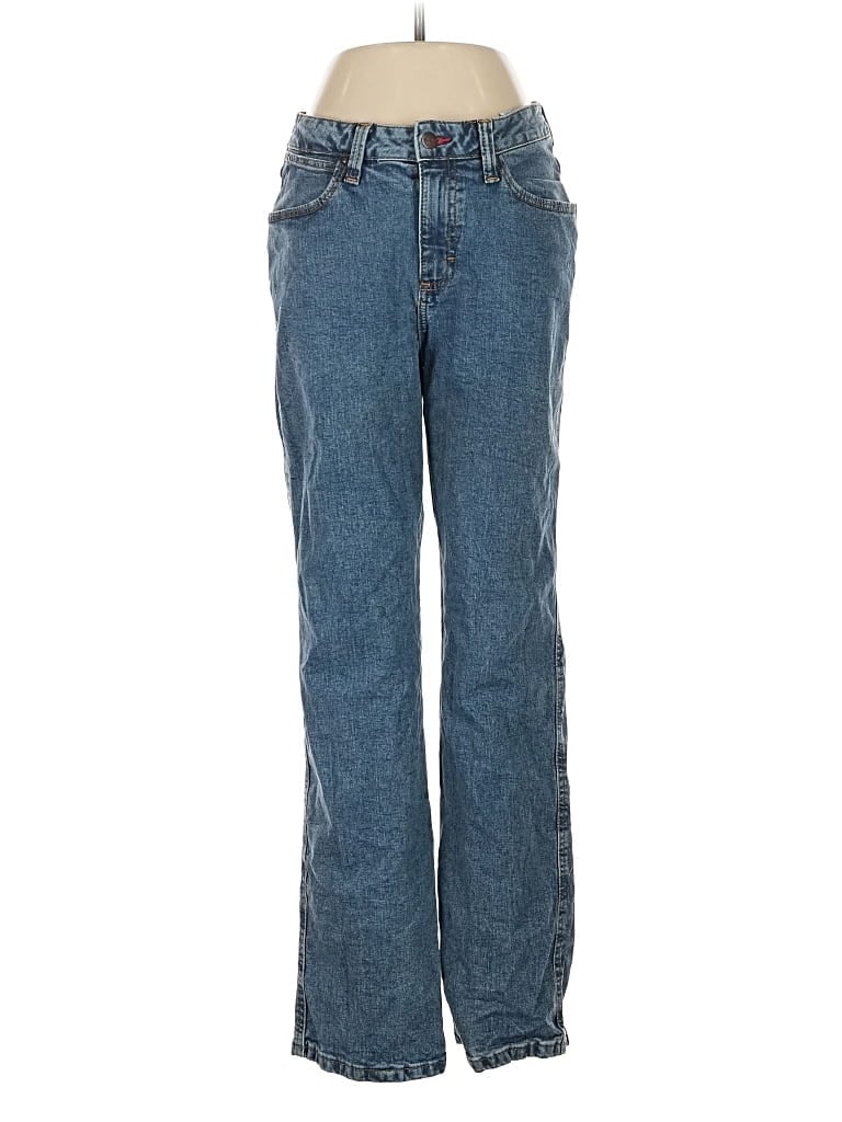 Wrangler Jeans Co Jeans - Mid/Reg Rise: Blue Bottoms - Size 7