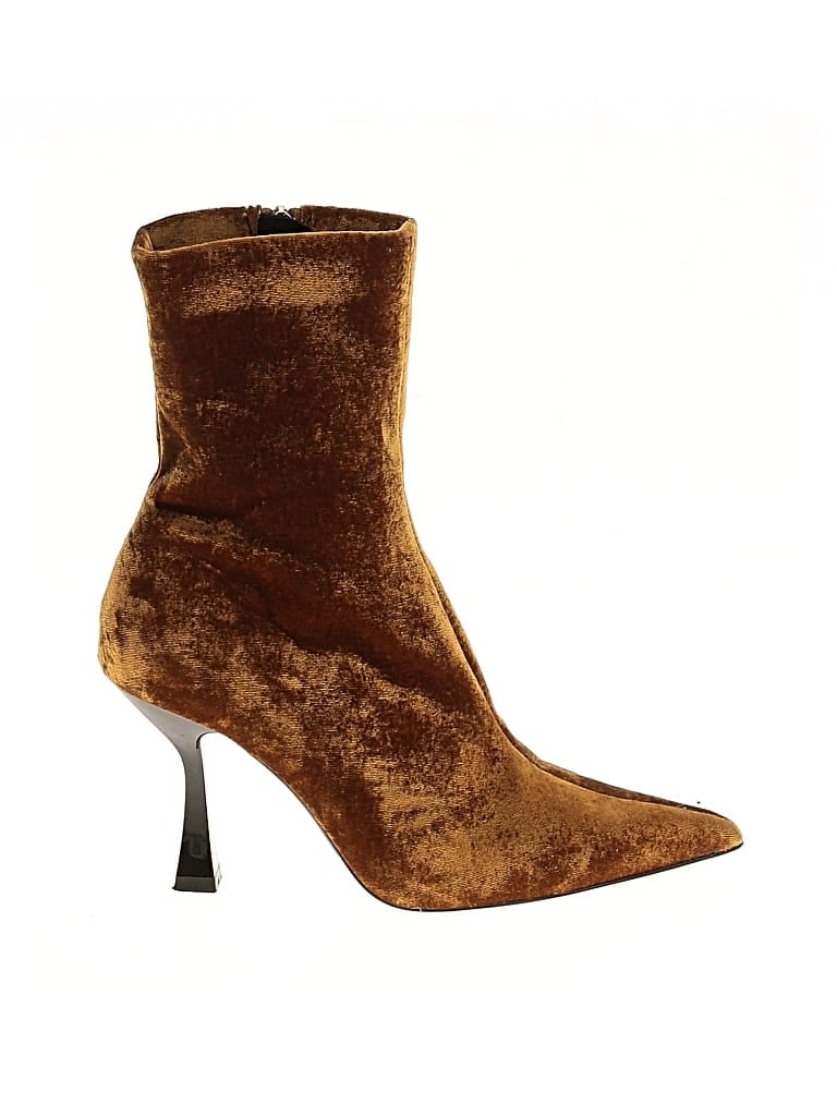 Pre-owned Zara Ankle Boots In Gold