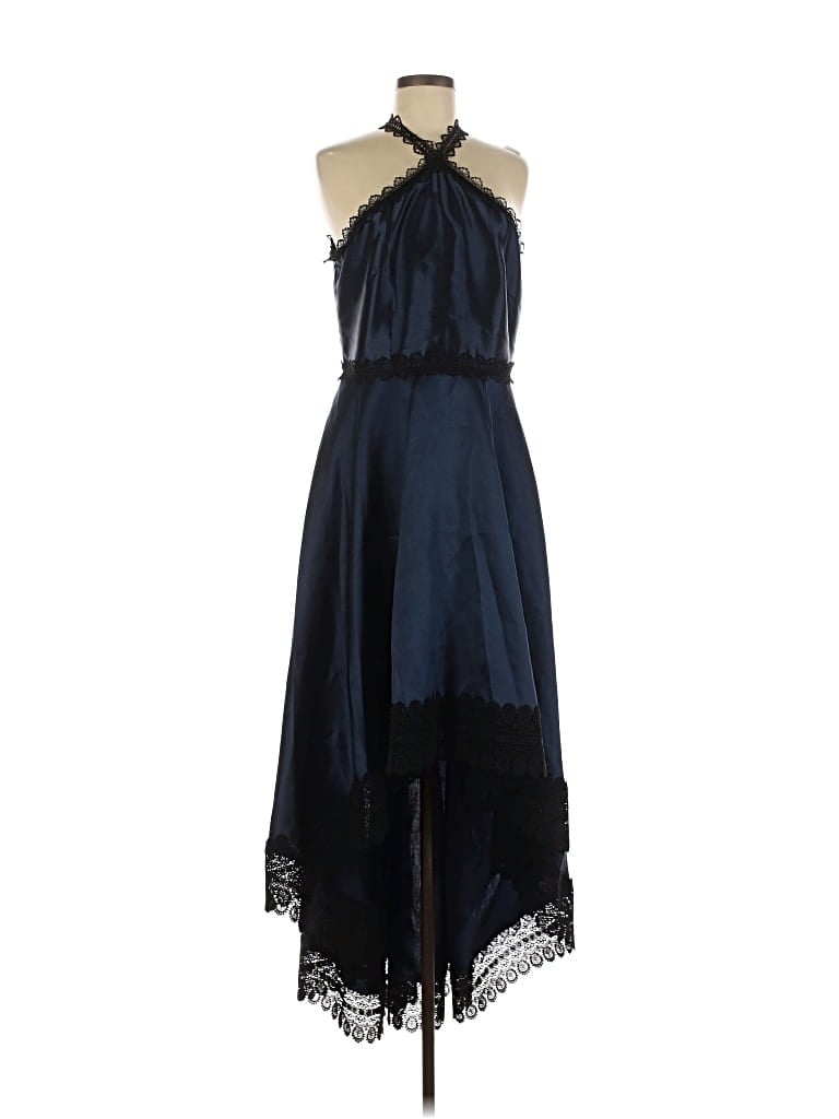 Pre-owned ml Monique Lhuillier Cocktail Dress In Blue