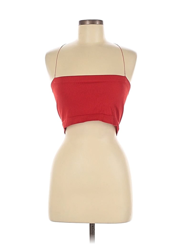 Pre-owned Out From Under Tank Top Red Strapless Neckline Tops