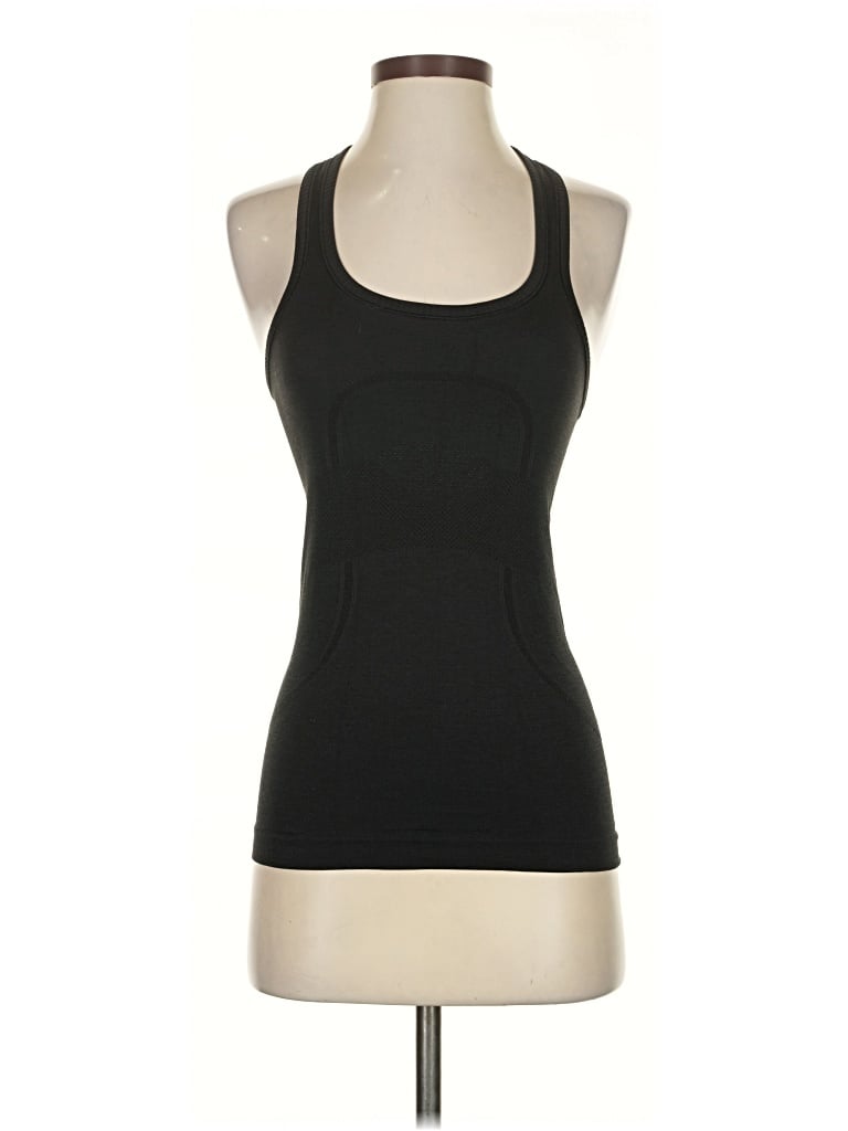 Pre-owned Lululemon Athletica Tank Top Black Halter Neckline Tops