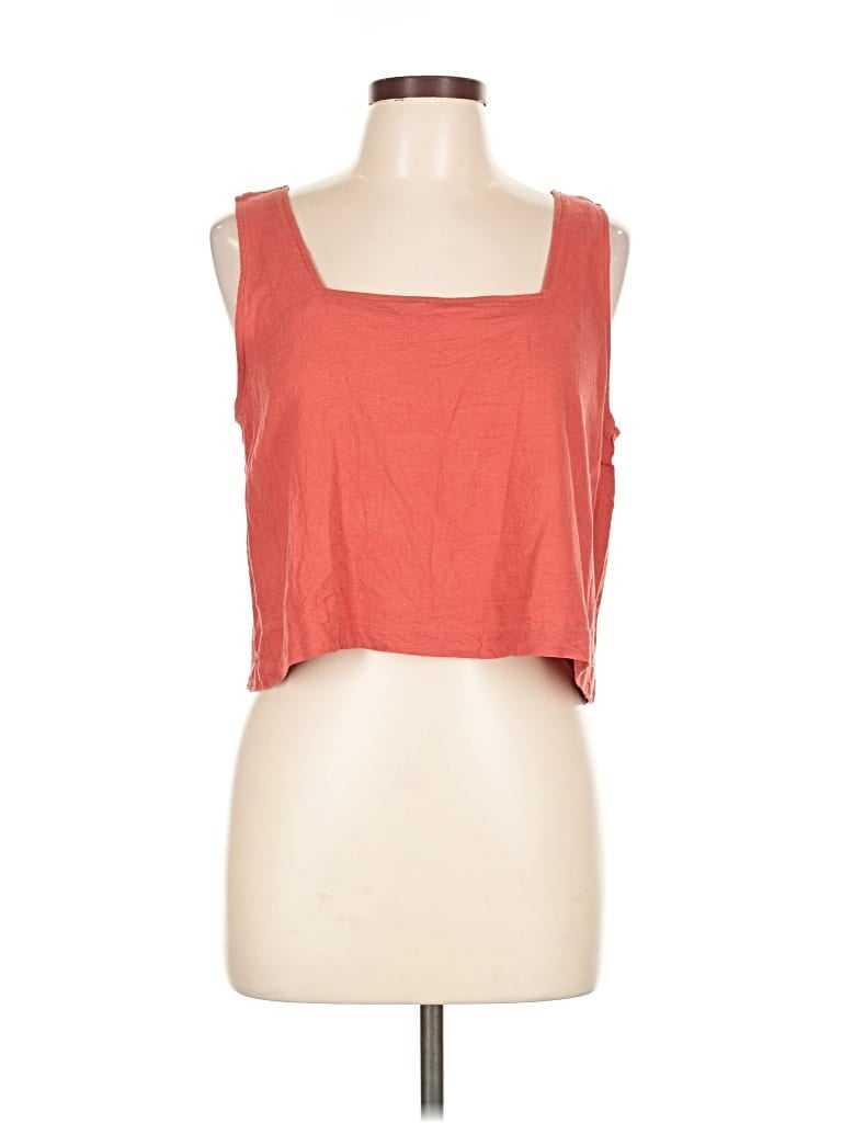 Pre-owned Ann Taylor Tank Top Red Strapless Neckline Tops