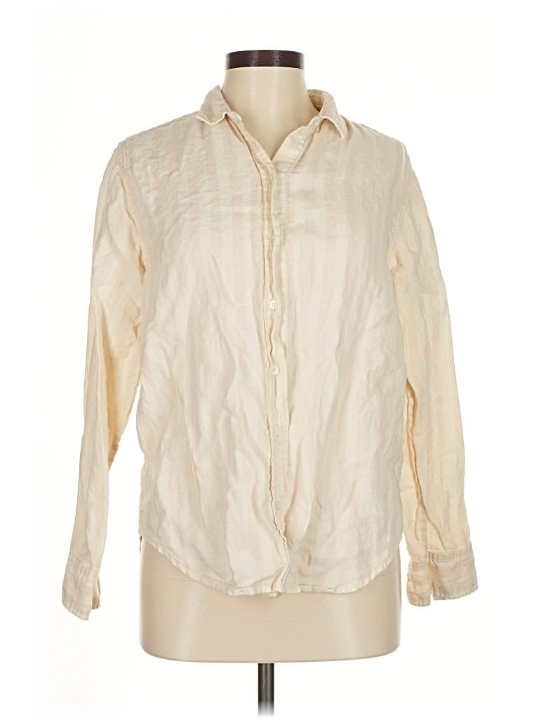 Pre-owned Everlane Long Sleeve Blouse In White