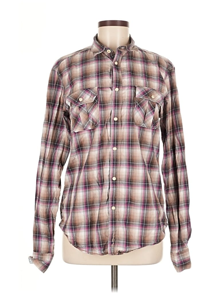 Pre-owned Ben Sherman Long Sleeve Button Down Shirt In Brown