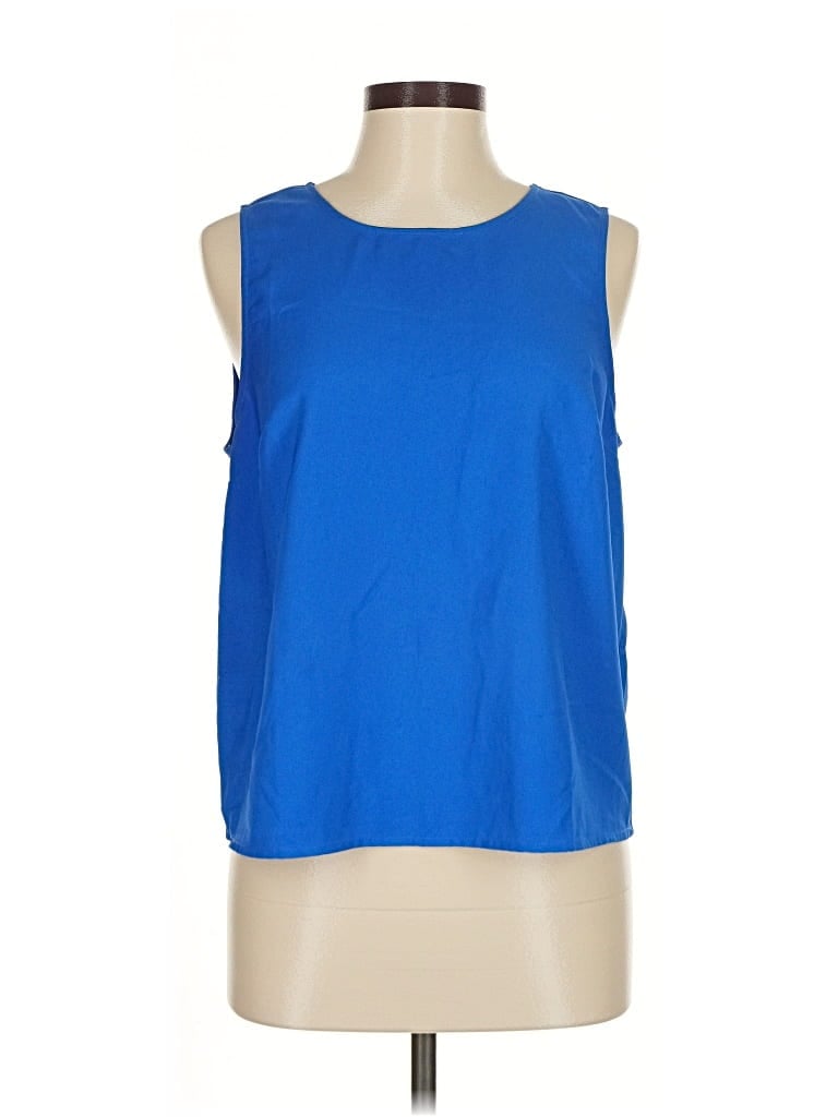 Pre-owned J.crew Factory Store Sleeveless Blouse In Blue