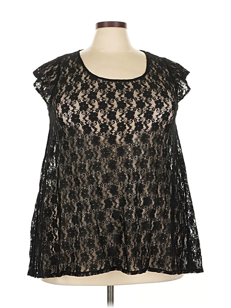 Pre-owned Love...ady Sleeveless Blouse In Black