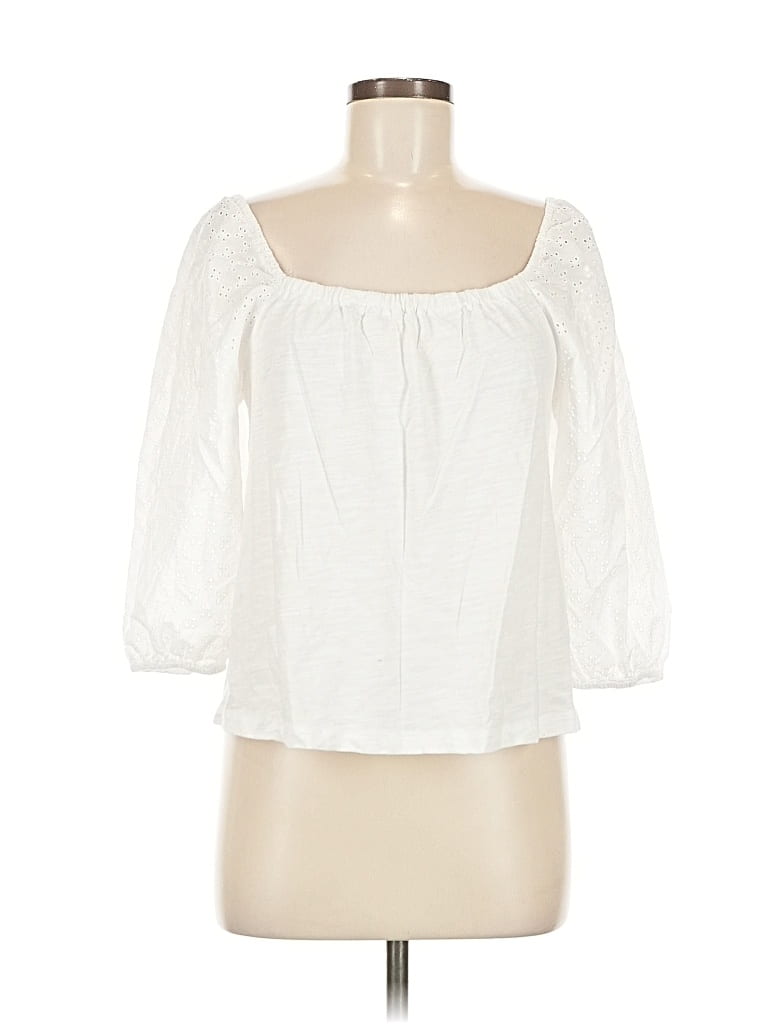 Pre-owned Sanctuary 3/4 Sleeve Blouse In White