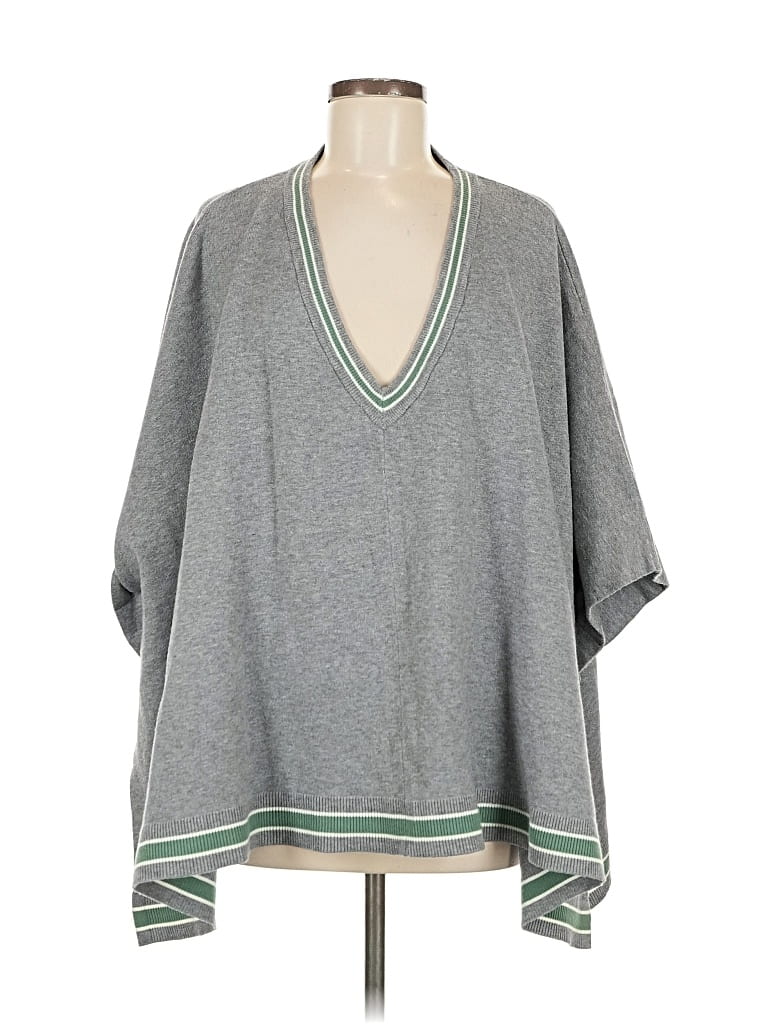 Pre-owned House Of Harlow 1960 Poncho In Gray