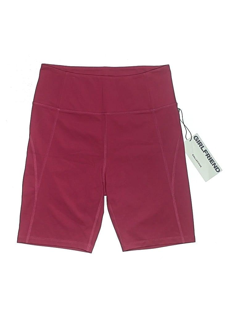 Girlfriend Collective Athletic Shorts In Burgundy