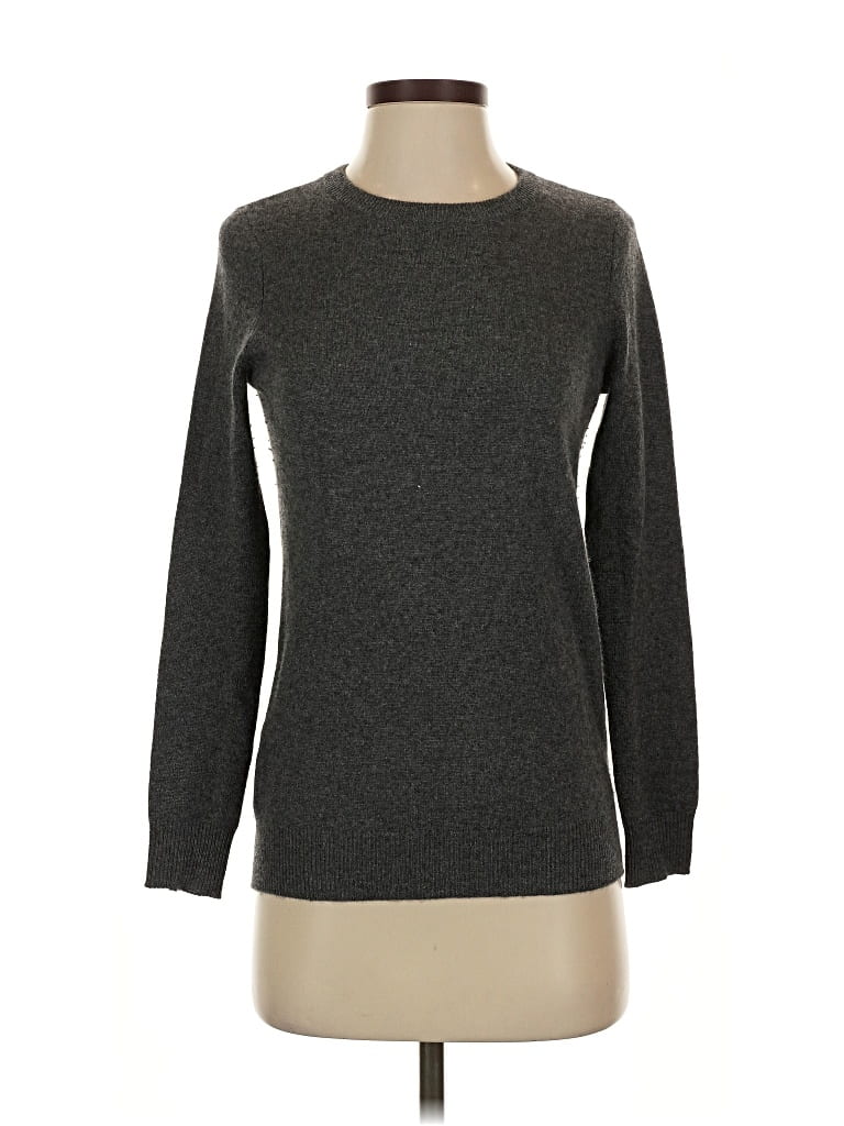 Pre-owned C By Bloomingdale's Cashmere Pullover Sweater In Gray