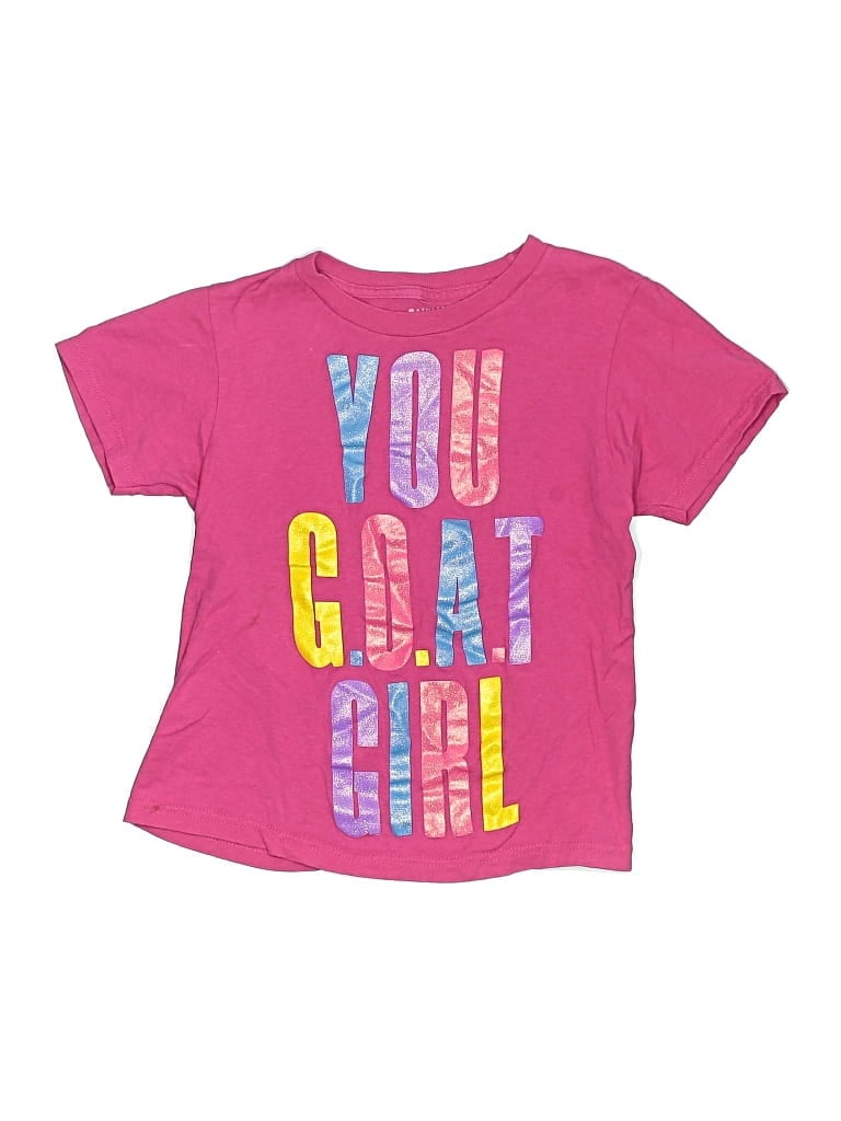 Pre-owned Athleta Kids' Short Sleeve T-shirt In Pink