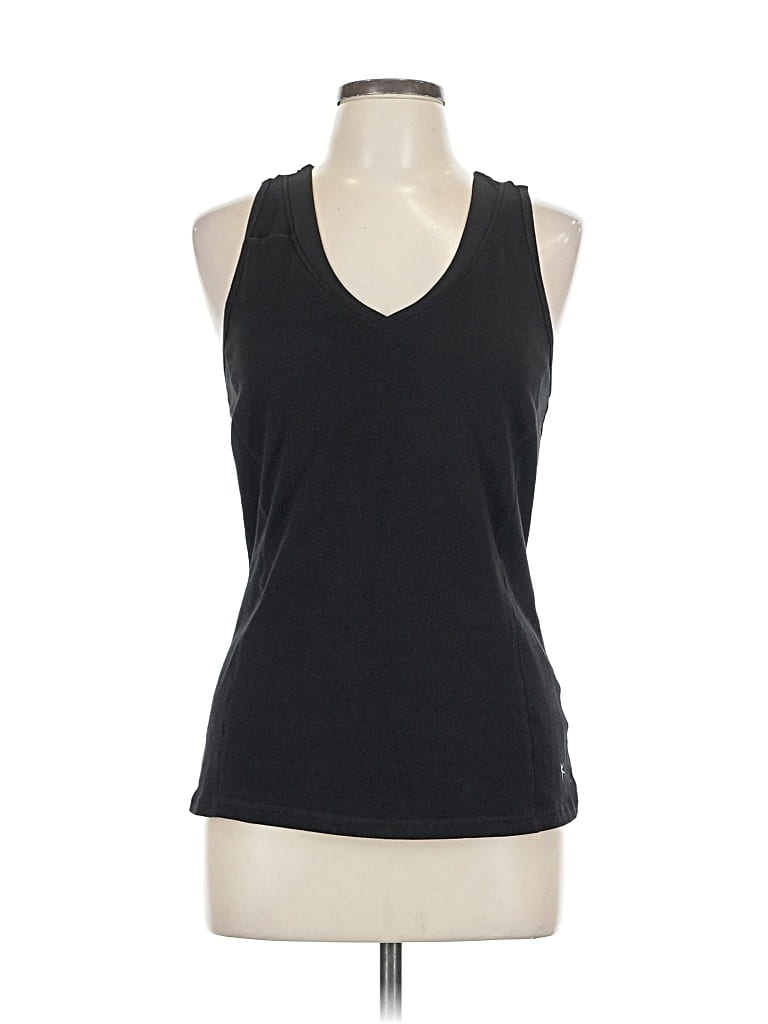 Pre-owned Danskin Now Tank Top Black Halter Neckline Tops