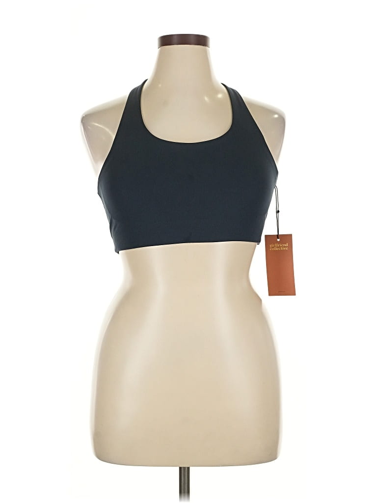 Pre-owned Girlfriend Collective Tank Top Black Halter Neckline Tops