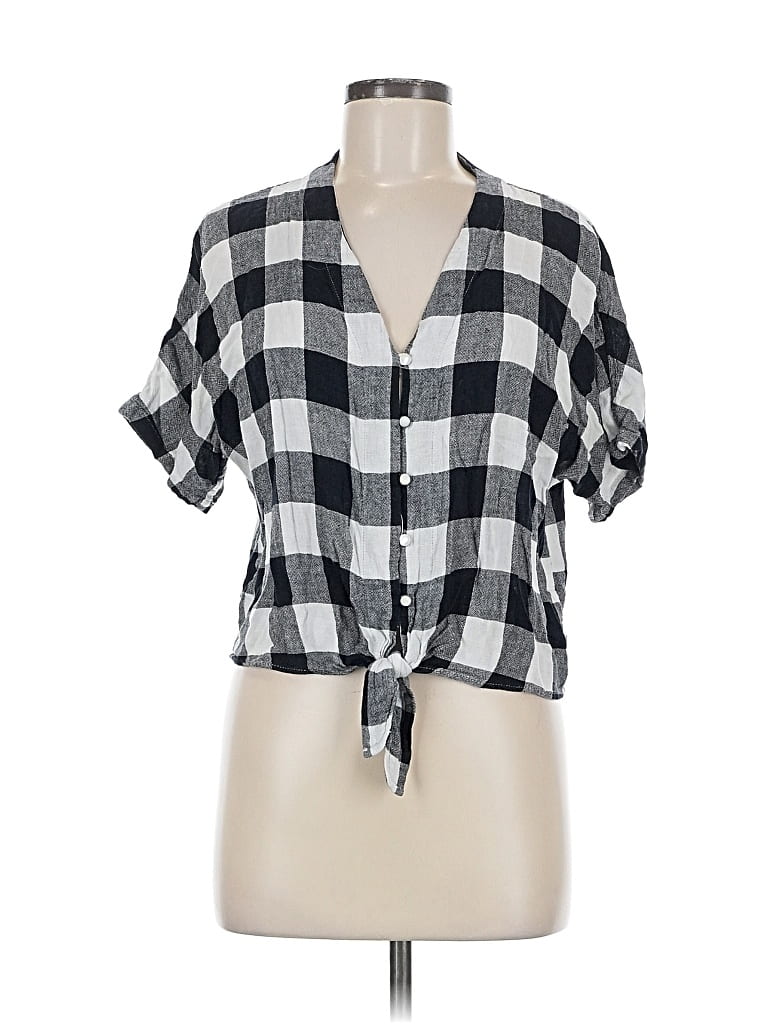 Pre-owned Rails Short Sleeve Blouse In Black