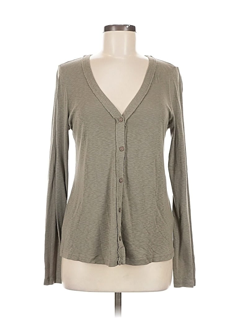 Pre-owned Michael Stars Cardigan Sweater In Gray