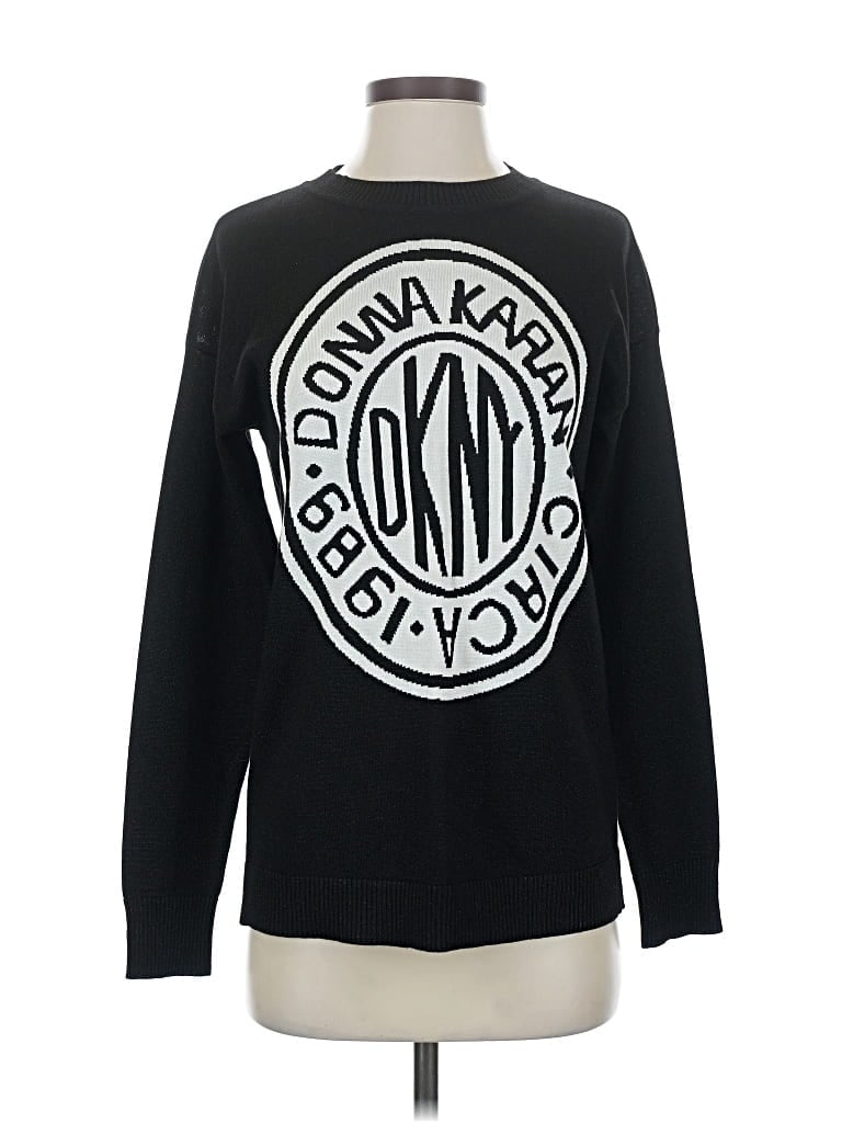 Pre-owned Dkny Pullover Sweater In Black